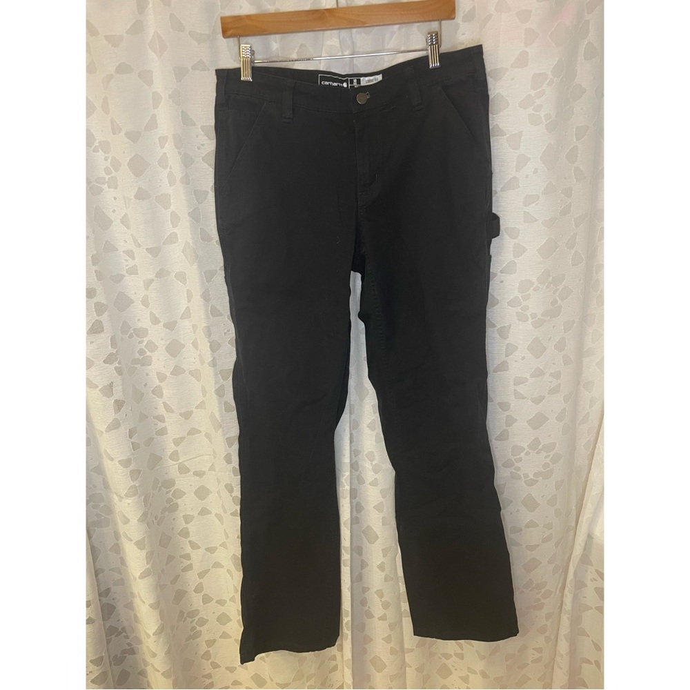 Lot Carhartt Women's Tall Black, Tan, and Brown Utility Pants - Picture 3 of 5